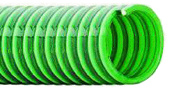 Plastic material suction and pressure hose